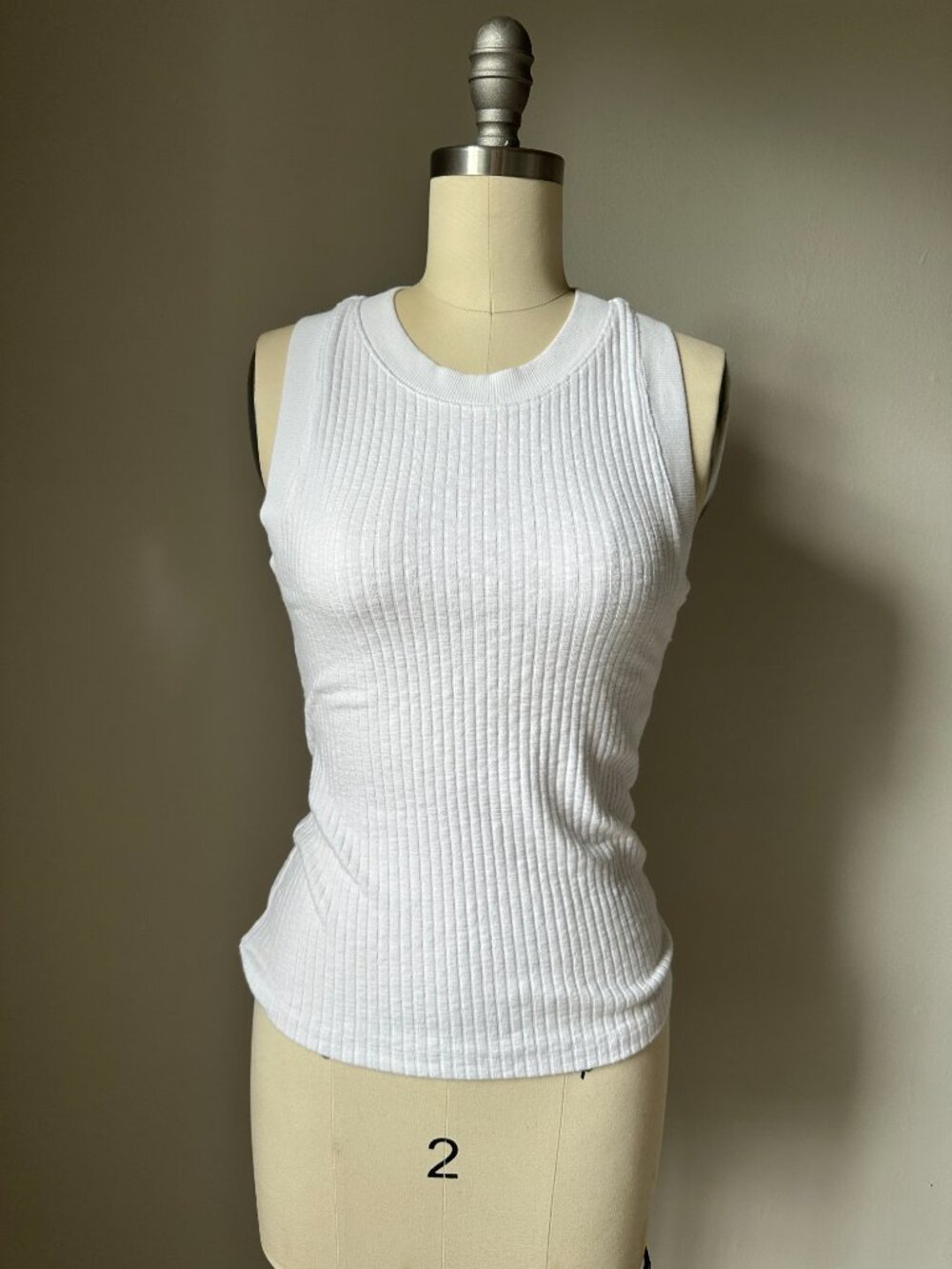 Project Social T Ribbed Tank XS White | Capsule Wardrobe Basic
